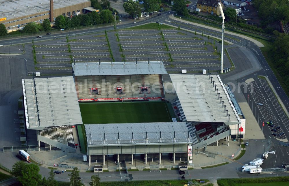 Essen from the bird's eye view: RWE - Red-White Stadium in Essen in North Rhine-Westphalia