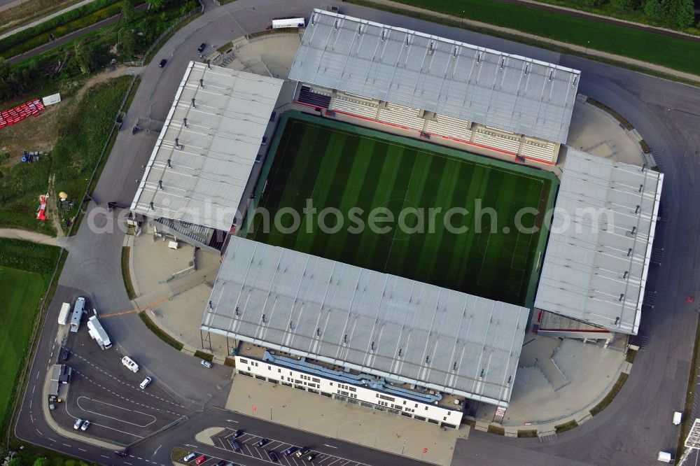 Essen from the bird's eye view: RWE - Red-White Stadium in Essen in North Rhine-Westphalia