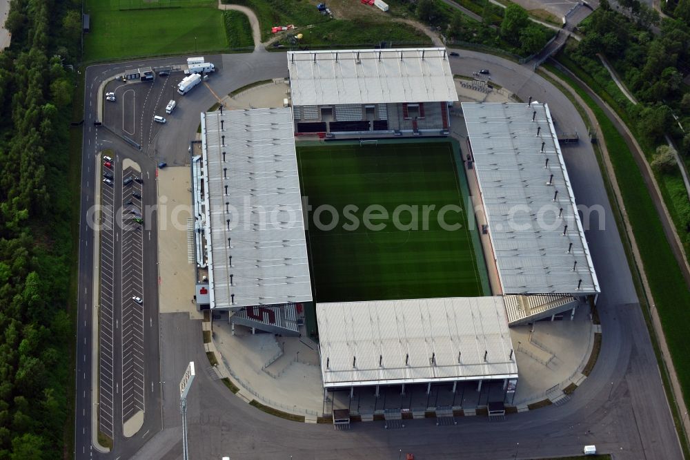 Essen from above - RWE - Red-White Stadium in Essen in North Rhine-Westphalia