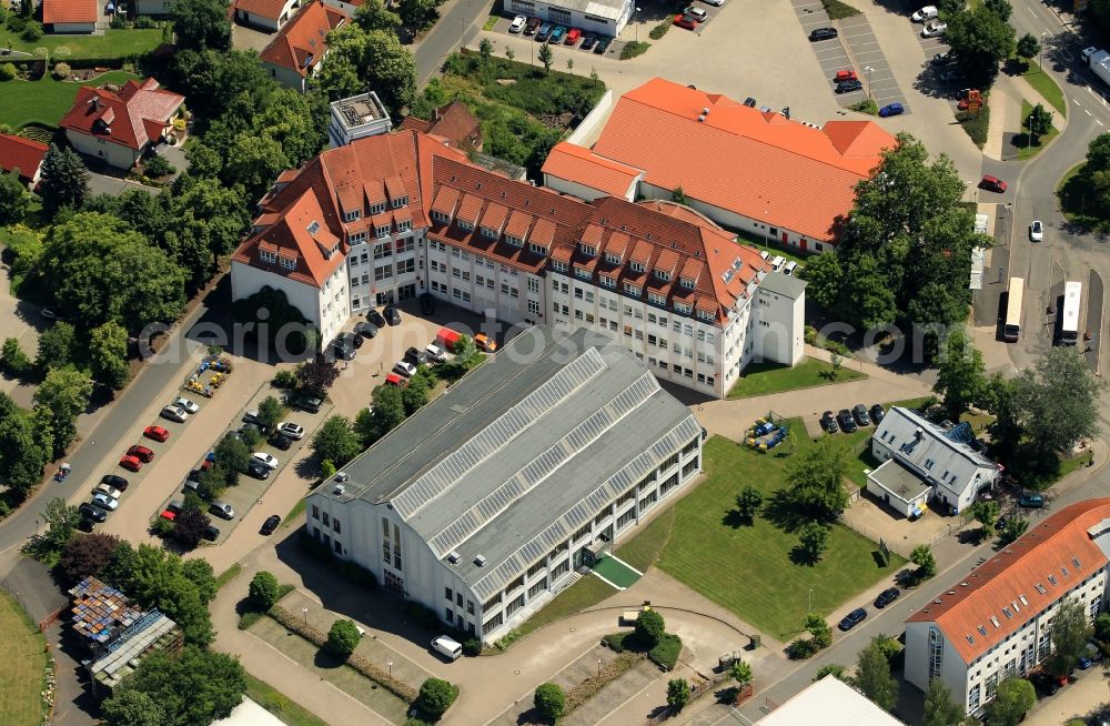 Sömmerda from above - The building complex at the Franz-Mehring-Strasse of Soemmerda in Thuringia several specialist doctors have their practice. A fitness center the company Classic-Sportpark GmbH here is established