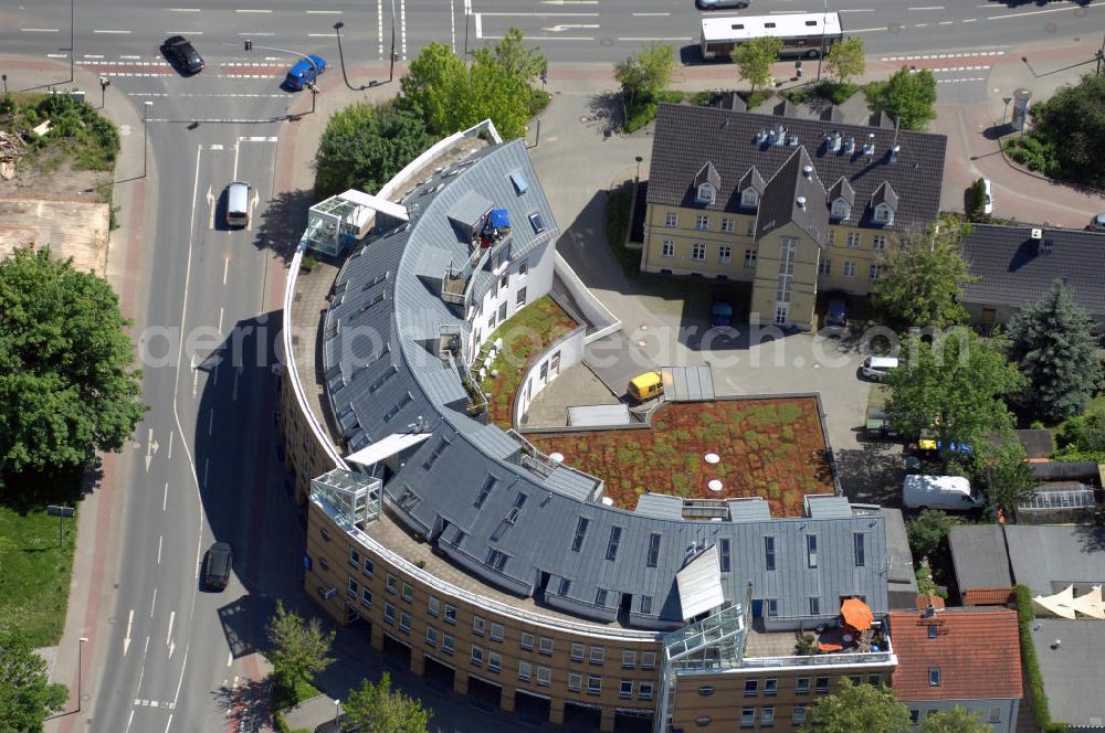 Aerial photograph Magdeburg - Ärztehaus Ottersleben an der Halberstädter Chaussee 123 in Magdeburg / Sachsen-Anhalt. Medical center Ottersleben in Magdeburg / Saxony-Anhalt.