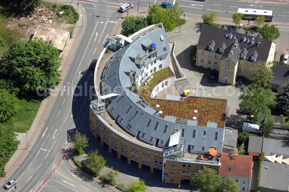 Magdeburg from above - Ärztehaus Ottersleben an der Halberstädter Chaussee 123 in Magdeburg / Sachsen-Anhalt. Medical center Ottersleben in Magdeburg / Saxony-Anhalt.