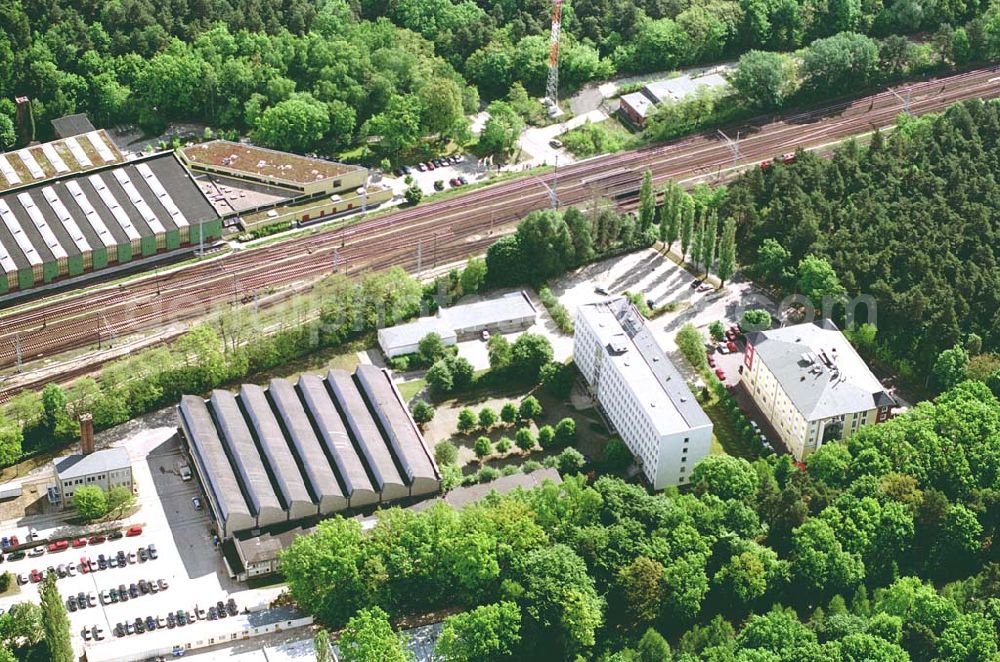 Aerial image Berlin -Grünau - S-Bahndepot der Berliner S-Bahn GmbH und Gelände der Bombadier AG östlich des S-Bahnhofs Grünau. Ort: Berlin -Grünau Datum: 15.05.03