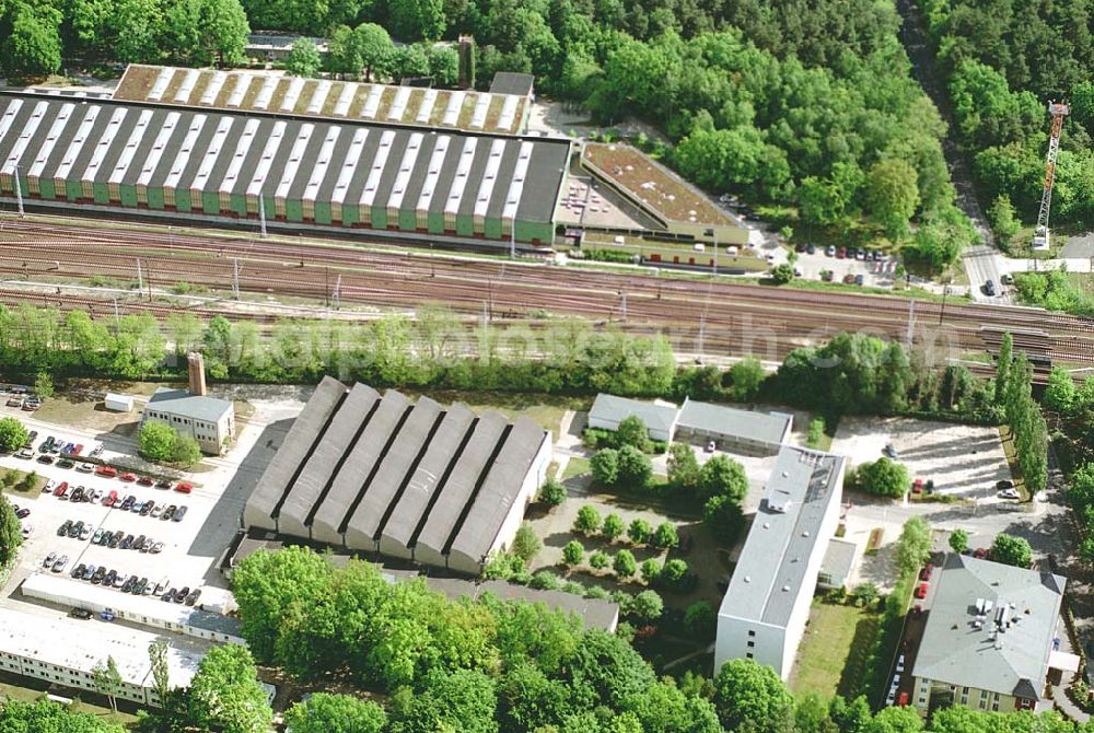 Aerial photograph Berlin -Grünau - S-Bahndepot der Berliner S-Bahn GmbH und Gelände der Bombadier AG östlich des S-Bahnhofs Grünau. Ort: Berlin -Grünau Datum: 15.05.03