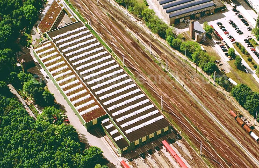 Aerial photograph Berlin -Grünau - S-Bahndepot der Berliner S-Bahn GmbH und Gelände der Bombadier AG östlich des S-Bahnhofs Grünau. Ort: Berlin -Grünau Datum: 15.05.03