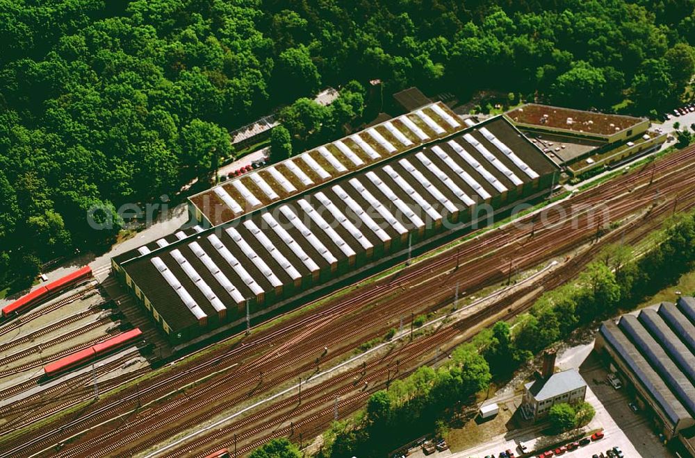 Aerial photograph Berlin -Grünau - S-Bahndepot der Berliner S-Bahn GmbH und Gelände der Bombadier AG östlich des S-Bahnhofs Grünau. Ort: Berlin -Grünau Datum: 15.05.03