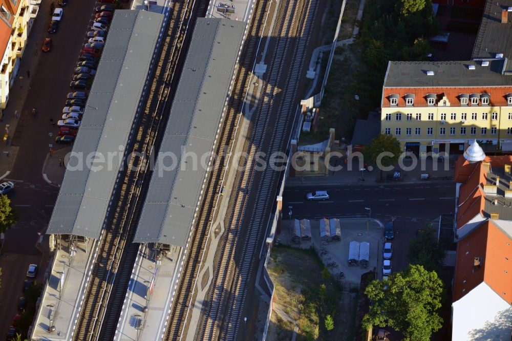 Berlin Treptow - Köpenick from the bird's eye view: Station Baumschulenweg in the district Treptow - Koepenick in Berlin