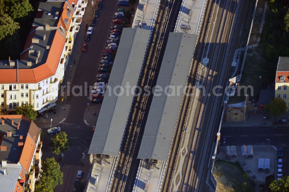 Aerial image Berlin Treptow - Köpenick - Station Baumschulenweg in the district Treptow - Koepenick in Berlin