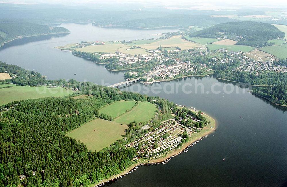 Aerial photograph Saalburg / Thüringen - Saalburg / Thüringen Blick auf den Bleiloch-Stausee in Saalburg / Thüringen