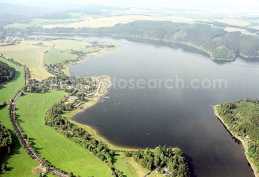 Aerial image Saalburg / Thüringen - Saalburg / Thüringen Blick auf den Bleiloch-Stausee in Saalburg / Thüringen