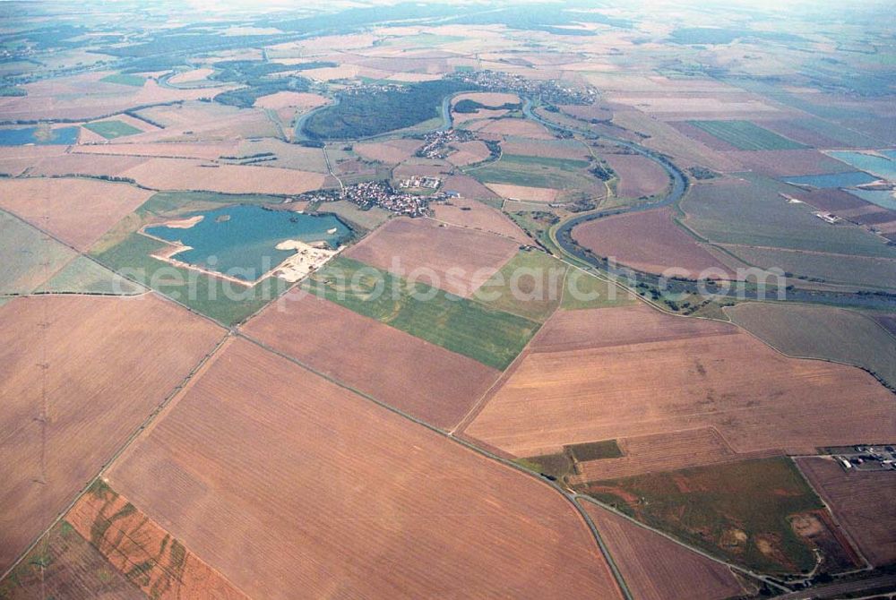 Tornitz from above - Blick auf die Saalemündung bei Tornitz