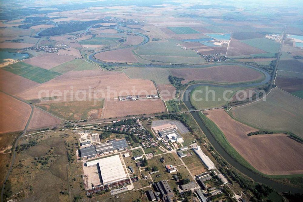 Aerial photograph Tornitz - Blick auf die Saalemündung bei Tornitz