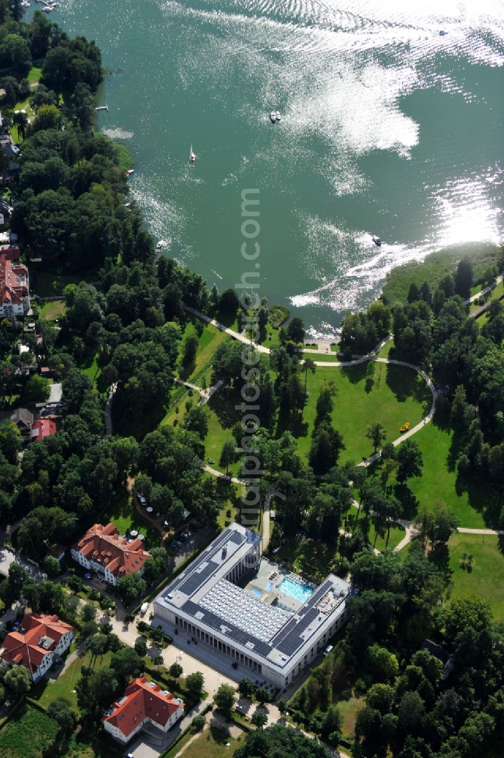 Bad Saarow from above - View of SaarowTherme in Bad Saarow in Brandenburg