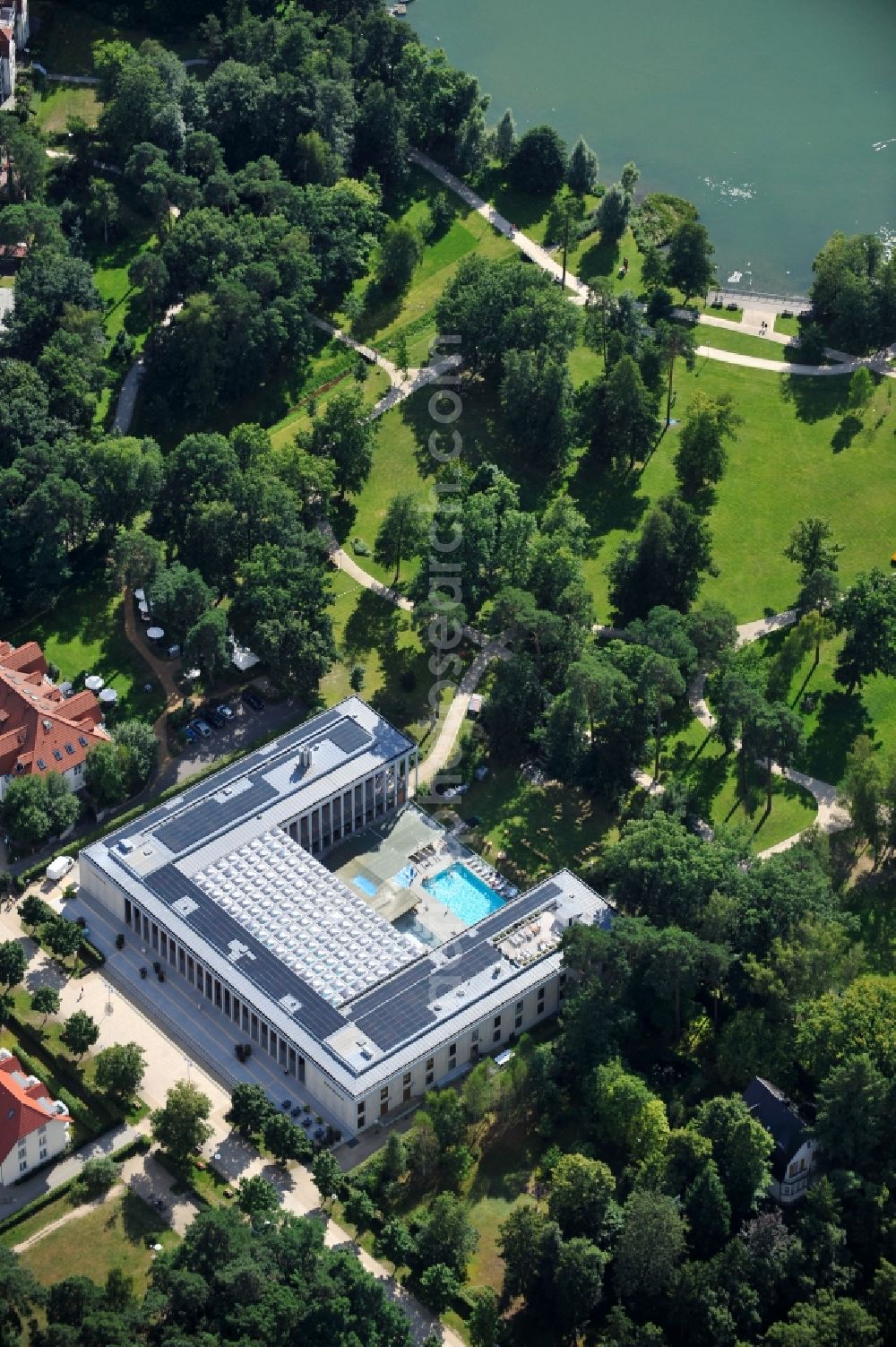 Bad Saarow from the bird's eye view: View of SaarowTherme in Bad Saarow in Brandenburg