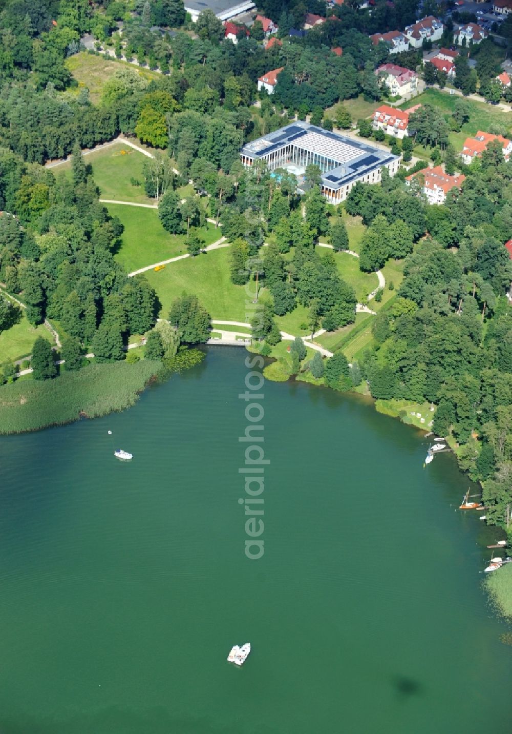 Bad Saarow from above - View of SaarowTherme in Bad Saarow in Brandenburg