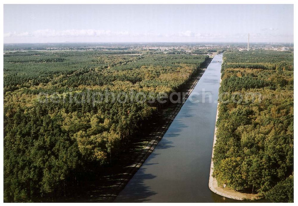 Hohenwarthe / Sachsen -Anhalt from above - 14.10.2003 Sachsen -Anhalt Elbe-Havel Kanal