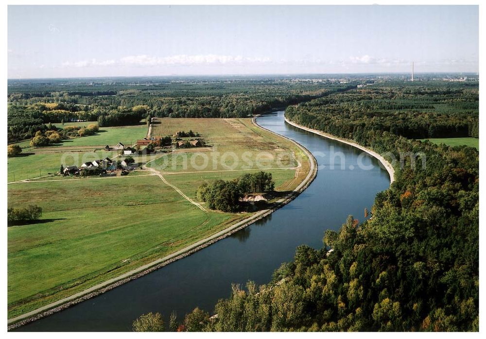 Aerial photograph Hohenwarthe / Sachsen -Anhalt - 14.10.2003 Sachsen -Anhalt Elbe-Havel Kanal