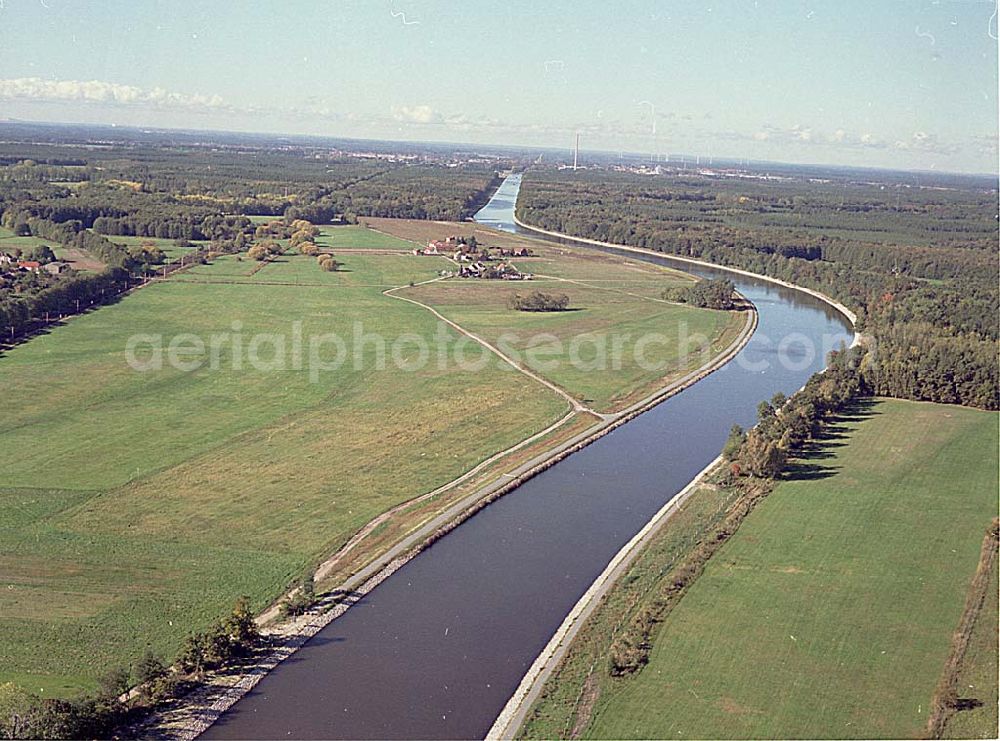 Hohenwarthe / Sachsen -Anhalt from above - 14.10.2003 Sachsen -Anhalt Elbe-Havel Kanal