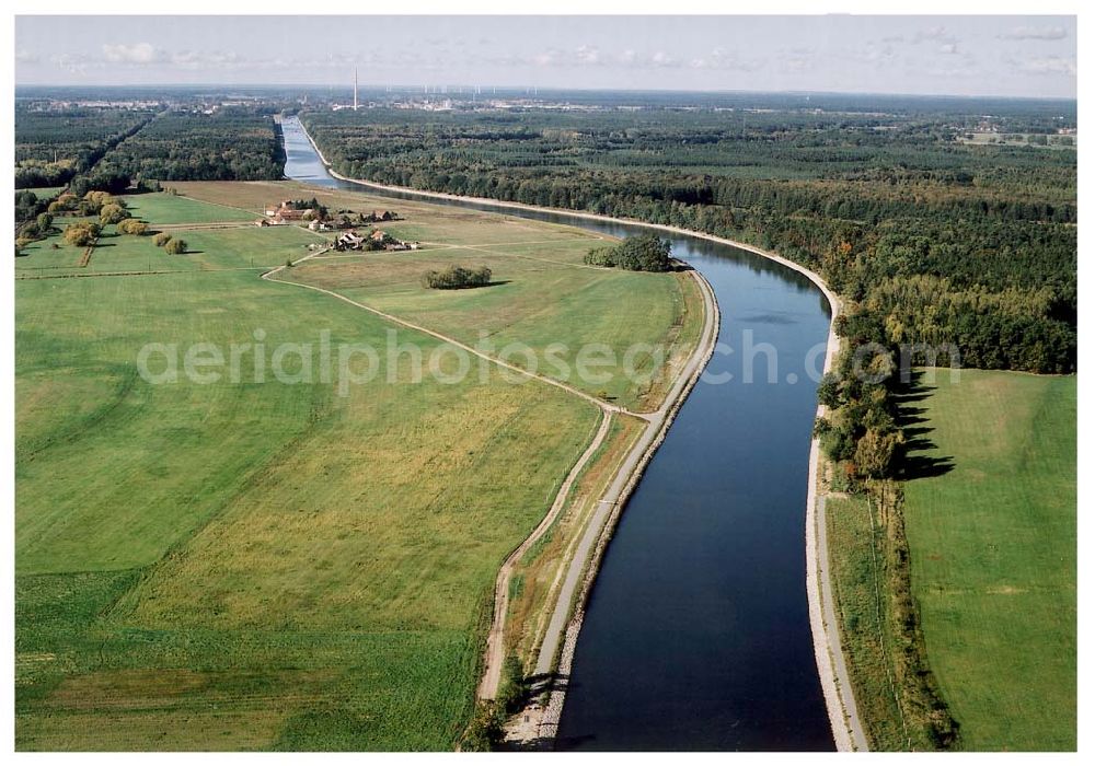 Aerial image Hohenwarthe / Sachsen -Anhalt - 14.10.2003 Sachsen -Anhalt Elbe-Havel Kanal