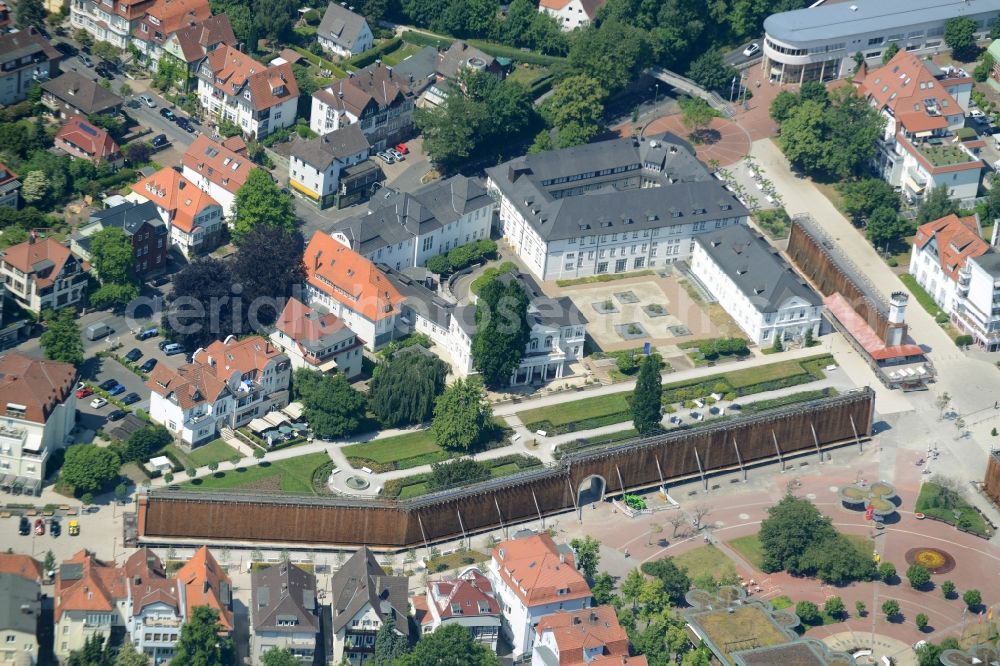 Aerial photograph Bad Salzuflen - Salt flats - building of a former graduation house for salt extraction on Parkstrasse in Bad Salzuflen in the state North Rhine-Westphalia