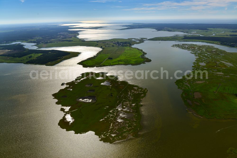 Zingst from above - Salt grassland island and bird sanctuary in Zingst on the Baltic Sea coast in the state Mecklenburg - Western Pomerania, Germany