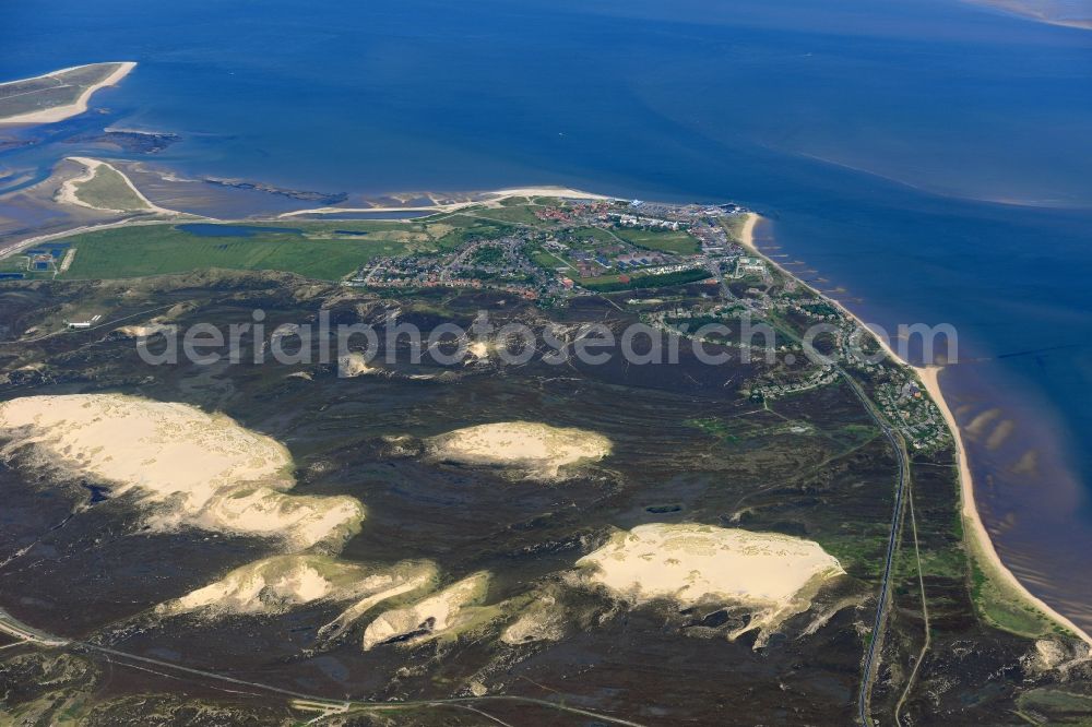 List from the bird's eye view: Sand and dune landscape near List on North Sea- island Sylt in the state Schleswig-Holstein