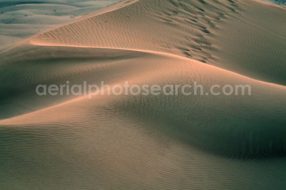 Aerial image Dubai - Sand and desert landscape near Dubai, United Arab Emirates