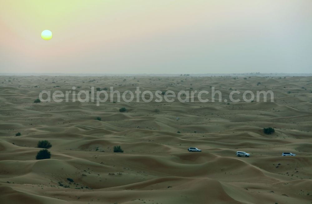 Aerial image Dubai - Sand and desert landscape near Dubai, United Arab Emirates