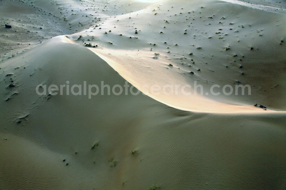 Aerial image Dubai - Sand and desert landscape near Dubai, United Arab Emirates