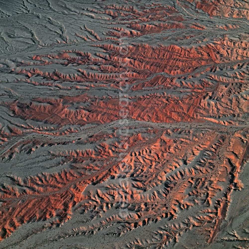 Temple Bar Marina from above - Sand and desert landscape im Lake Mead National Recreation Area in Temple Bar Marina in Arizona, United States of America