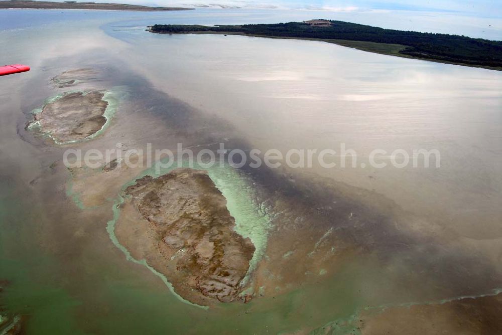 Zarrenzin from above - Zarrenzin, Mecklenburg-Vorpommern 13.8.06 Blick auf die Sandbank in der Klimphoresbucht in der Ostsee.