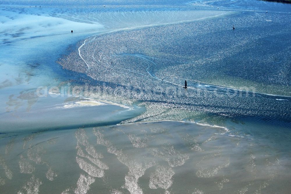 Aerial image Loissin - Sandbank- land area by flow under the sea water surface the Baltic Sea by Loissin in the state Mecklenburg - Western Pomerania