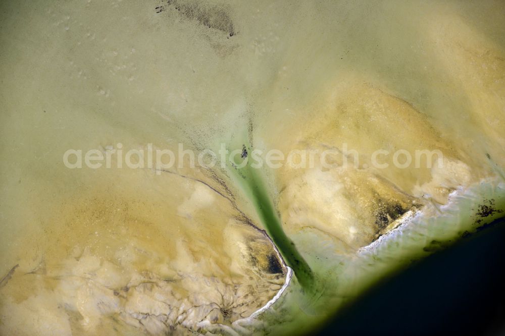 Aerial image Insel Hiddensee - Sandbank land area along the fairway between the island of Hiddensee and the peninsula of Bock on the Baltic Sea coast in the state of Mecklenburg - Western Pomerania, Germany