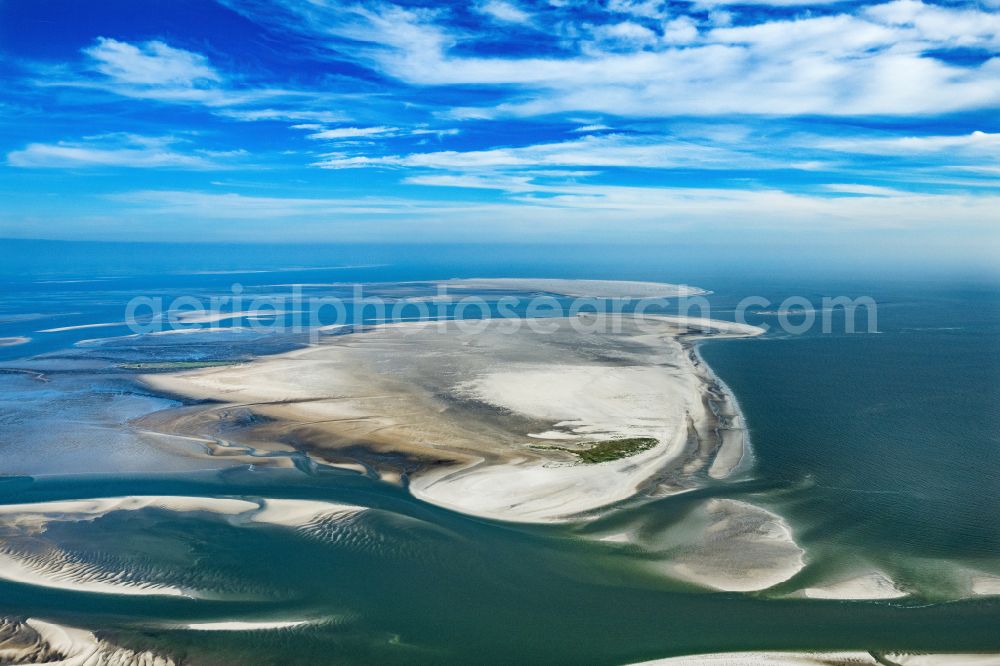 Aerial image Norderoogsand - Sandbank Norderoogsand in the Wadden Sea of a??a??the North Sea in the state Schleswig-Holstein, Germany