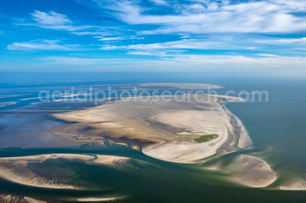 Aerial photograph Norderoogsand - Sandbank Norderoogsand in the Wadden Sea of a??a??the North Sea in the state Schleswig-Holstein, Germany