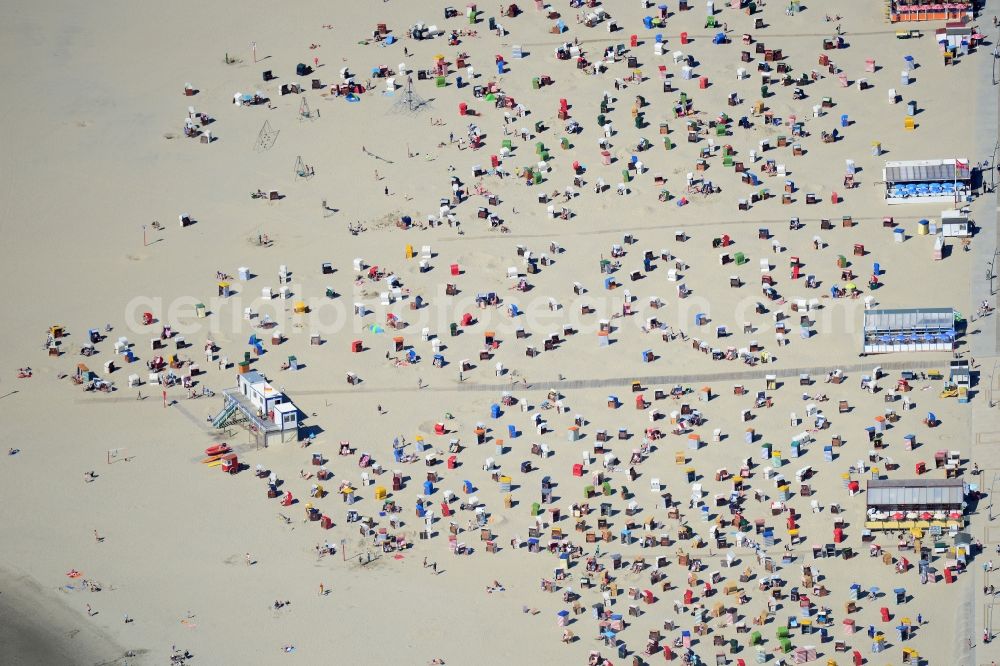 Aerial image Borkum - Beach landscape on the North Sea in Borkum in the state Lower Saxony