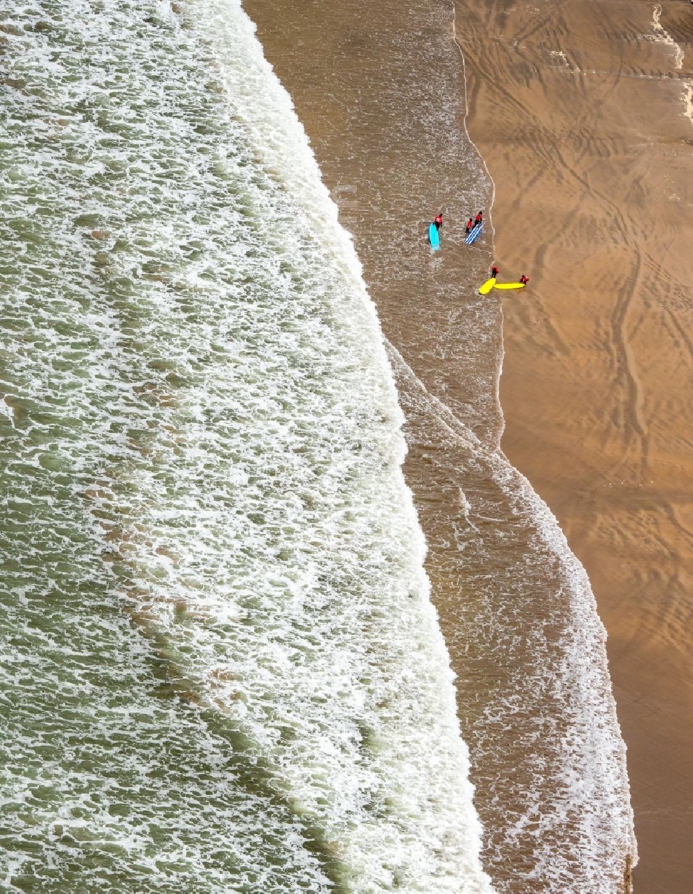 Lahinch from above - Beach landscape on the Coast - North Atlantic Ocean in Lahinch in Clare, Ireland