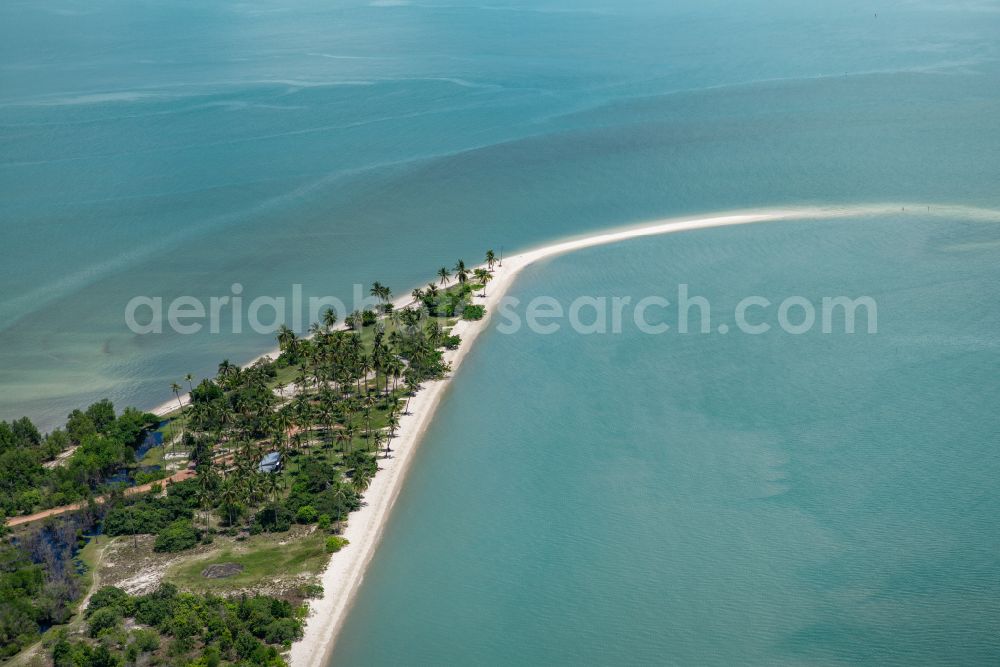 Ko Yao Yai from above - Beach landscape along the Laem Haad Beach on street Tanon Tee Maimi Shue in Ko Yao Yai in Phang Nga, Thailand