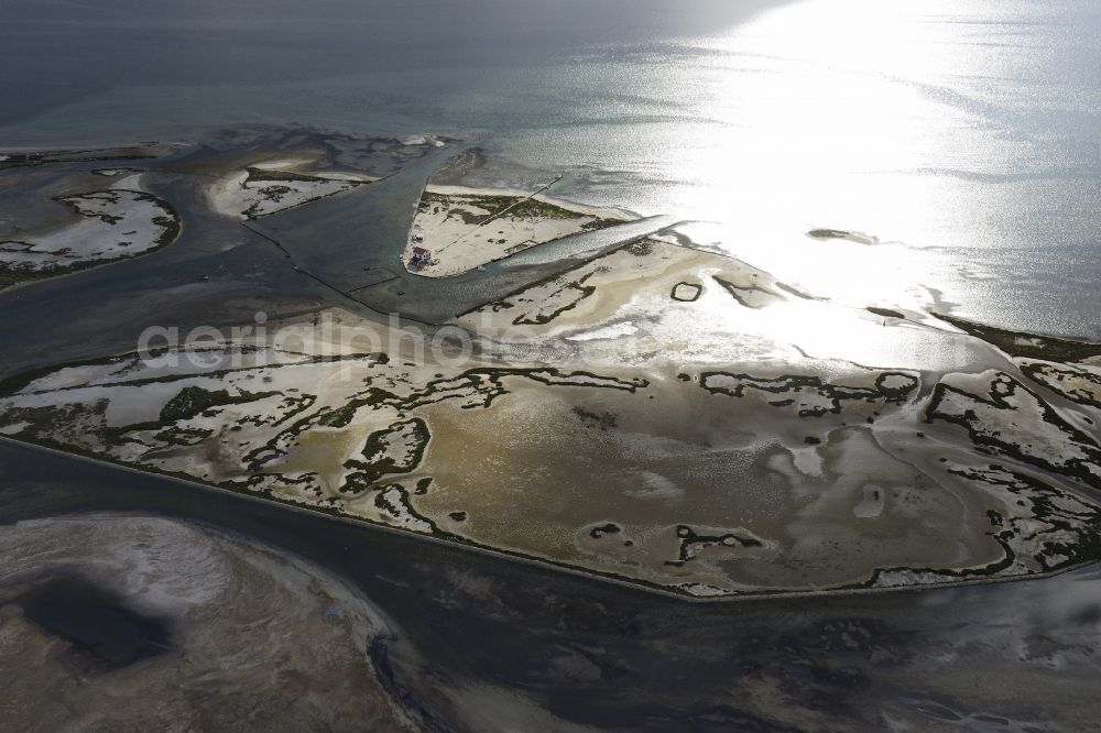 San Pedro del Pinatar from above - Beach landscape along the La Manga del Mar Menor in San Pedro del Pinatar in Murcia, Spain