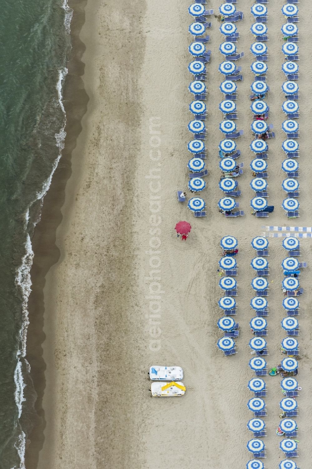 Aerial photograph Positano - Beach landscape on the in Positano in Italy