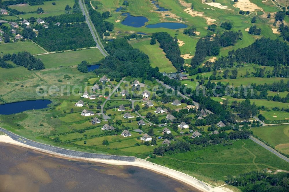 Aerial image Greveling - Beach landscape on the North Sea in Greveling in the state Schleswig-Holstein