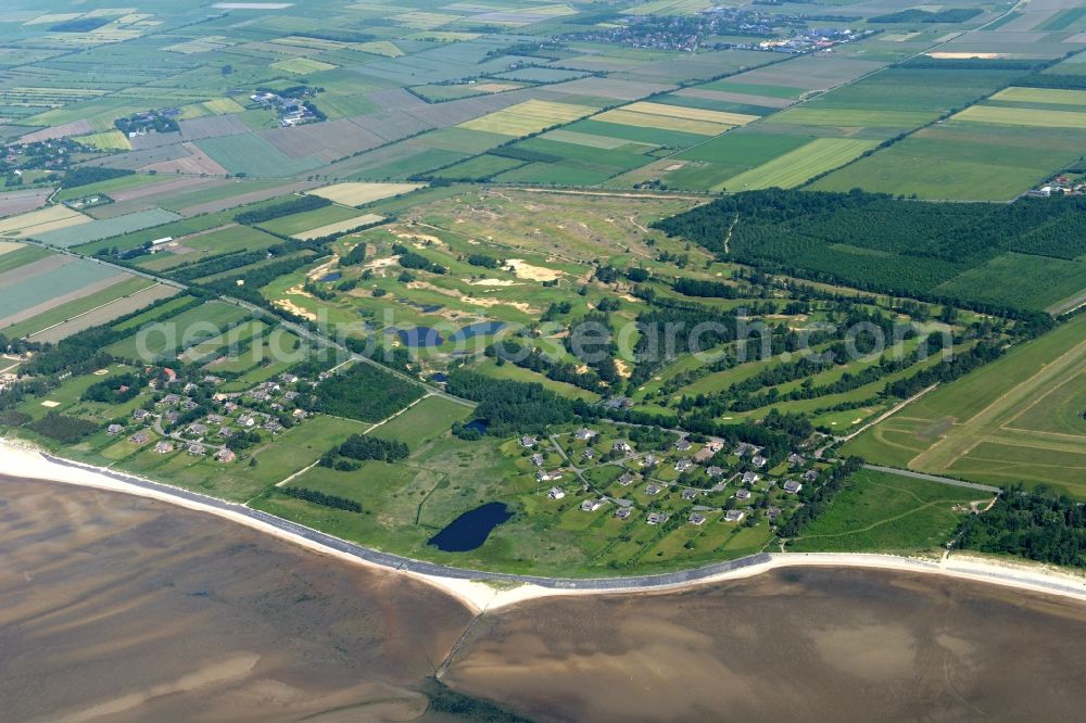 Aerial image Greveling - Beach landscape on the North Sea in Greveling in the state Schleswig-Holstein