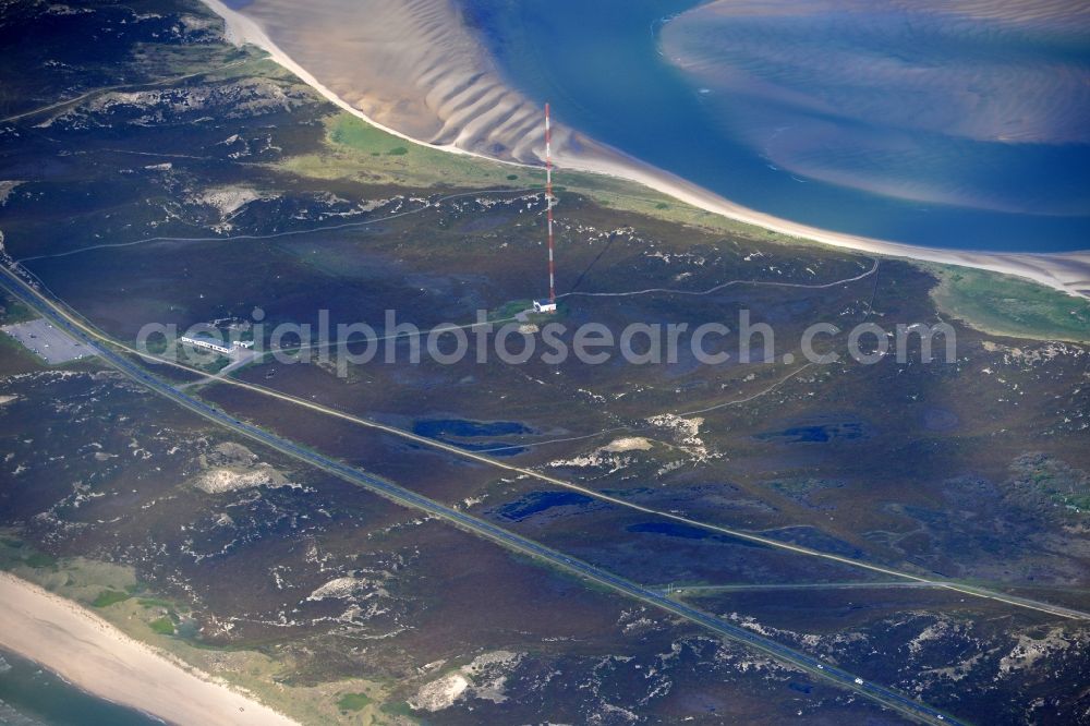 Hörnum (Sylt) from above - Beach landscape on the North Sea in Hoernum (Sylt) in the state Schleswig-Holstein