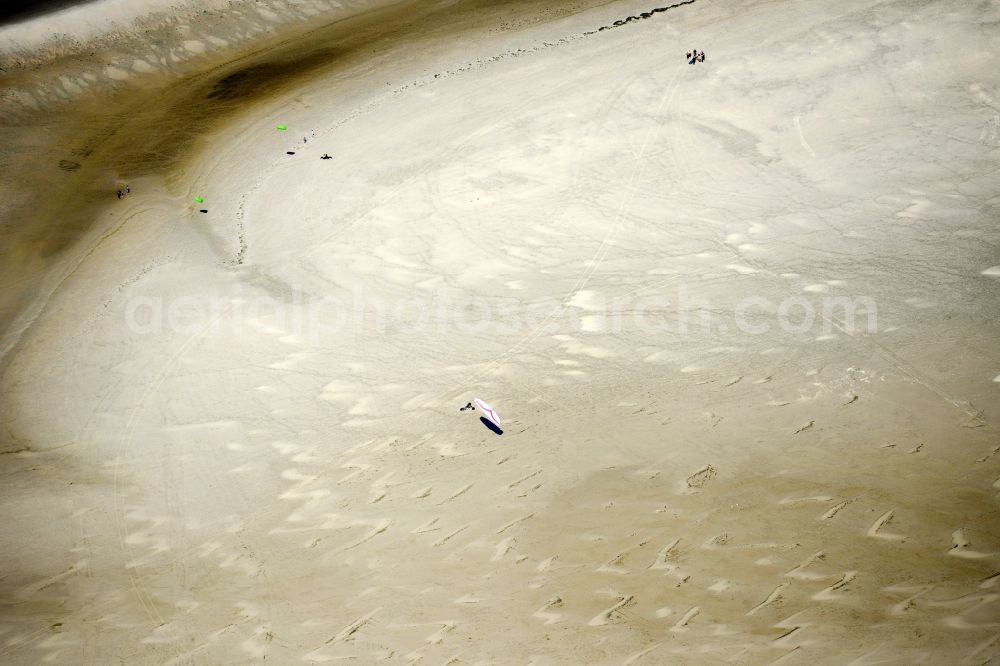 Aerial image Sankt Peter-Ording - Beach landscape on the North Sea coast in the district Sankt Peter-Ording in Sankt Peter-Ording in the state Schleswig-Holstein