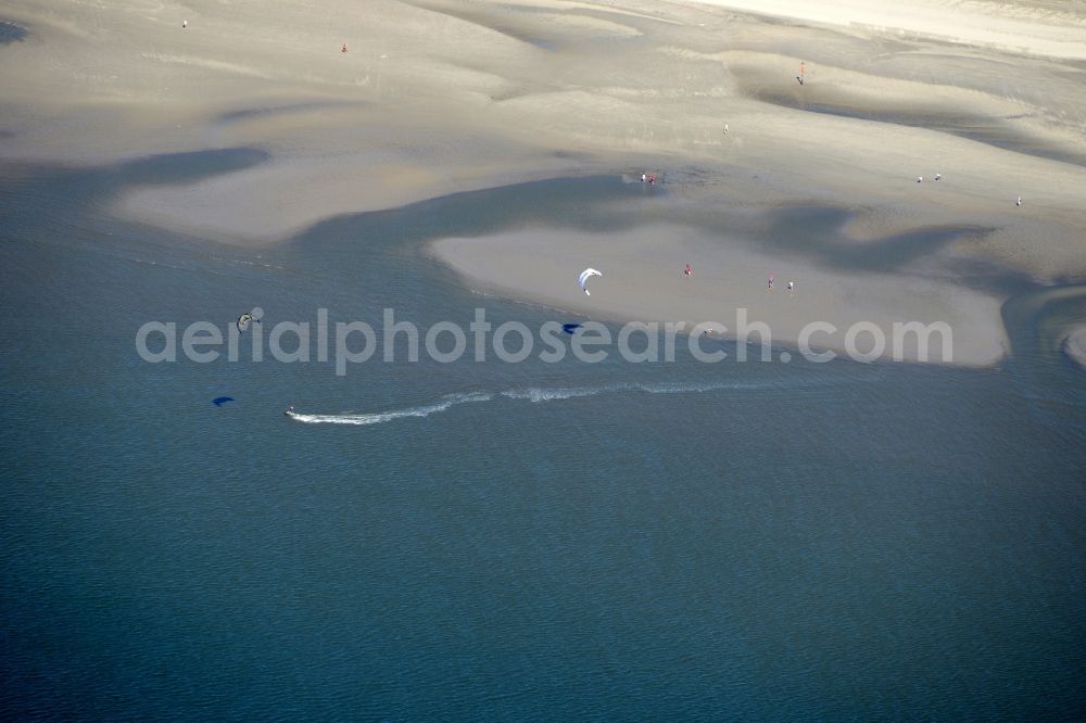 Aerial image Sankt Peter-Ording - Beach landscape on the North Sea coast in Sankt Peter-Ording in the state Schleswig-Holstein