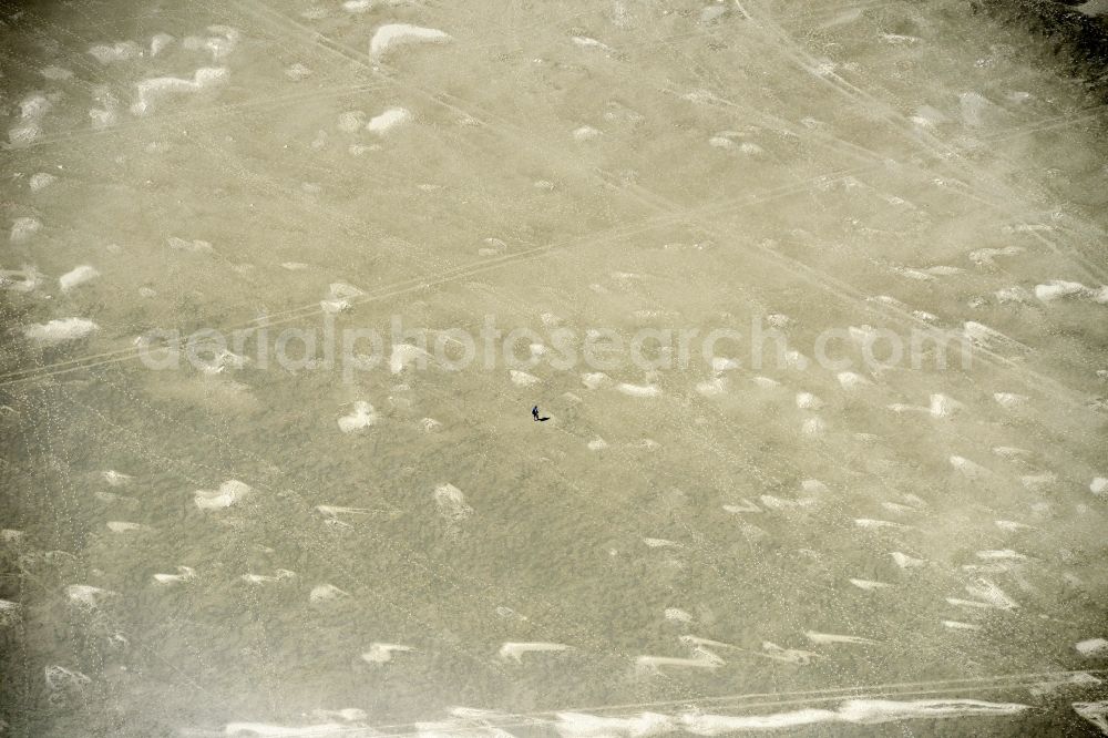 Sankt Peter-Ording from above - Beach landscape on the North Sea coast in Sankt Peter-Ording in the state Schleswig-Holstein