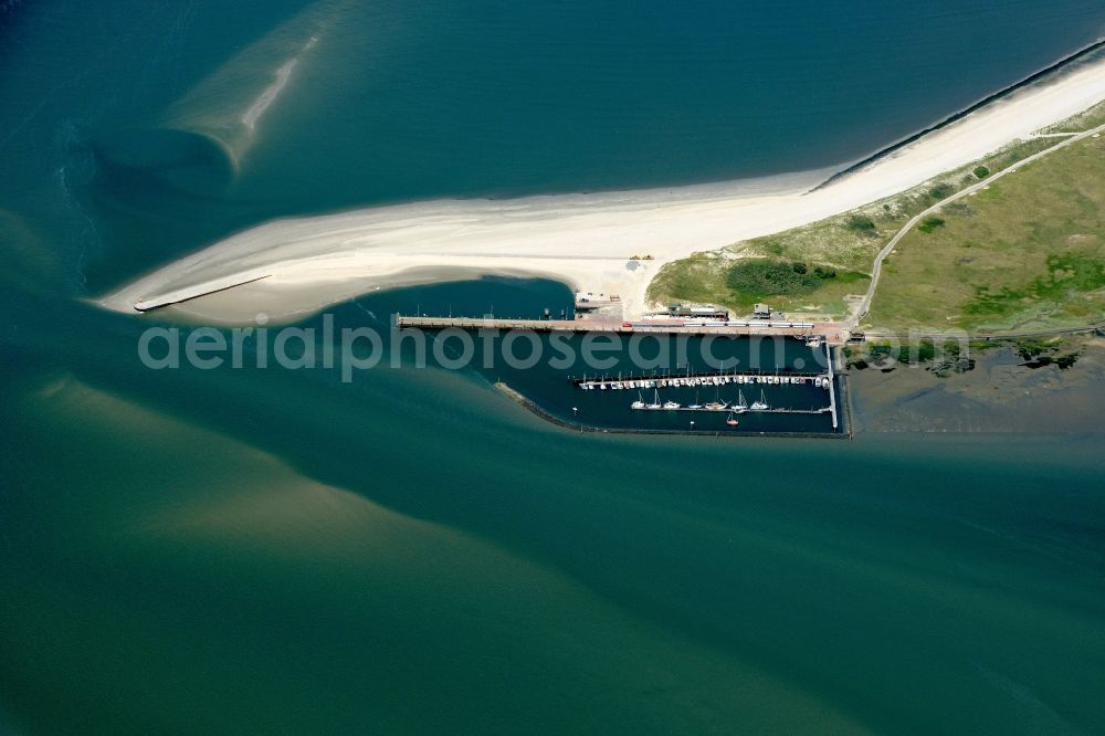 Wangerooge from above - Beach landscape on the North Sea coast in Wangerooge in the state Lower Saxony