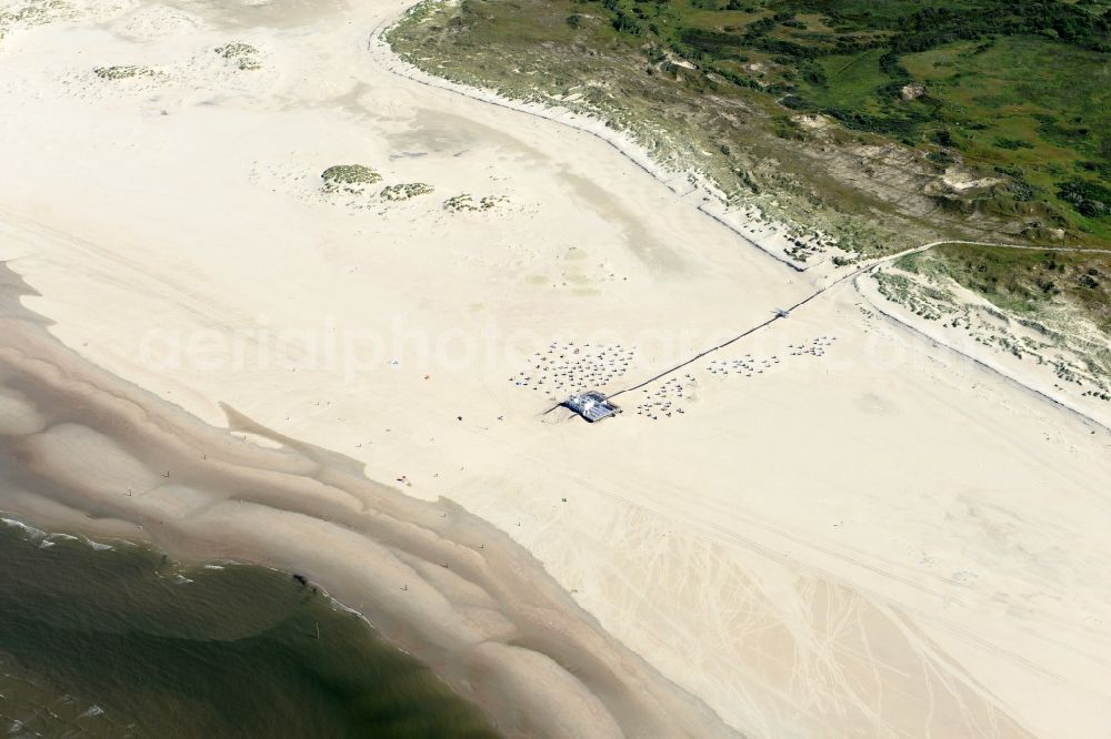 Norderney from the bird's eye view: Beach landscape on the North Sea in Norderney in the state Lower Saxony