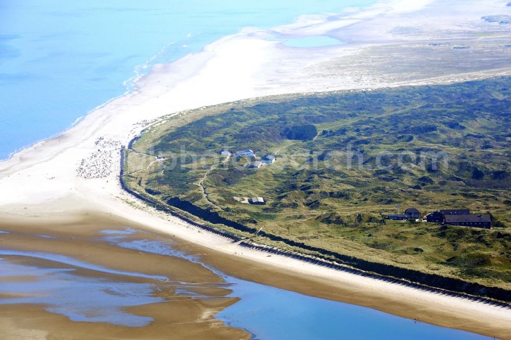 Spiekeroog from above - Beach landscape on the North Sea in Spiekeroog in the state Lower Saxony