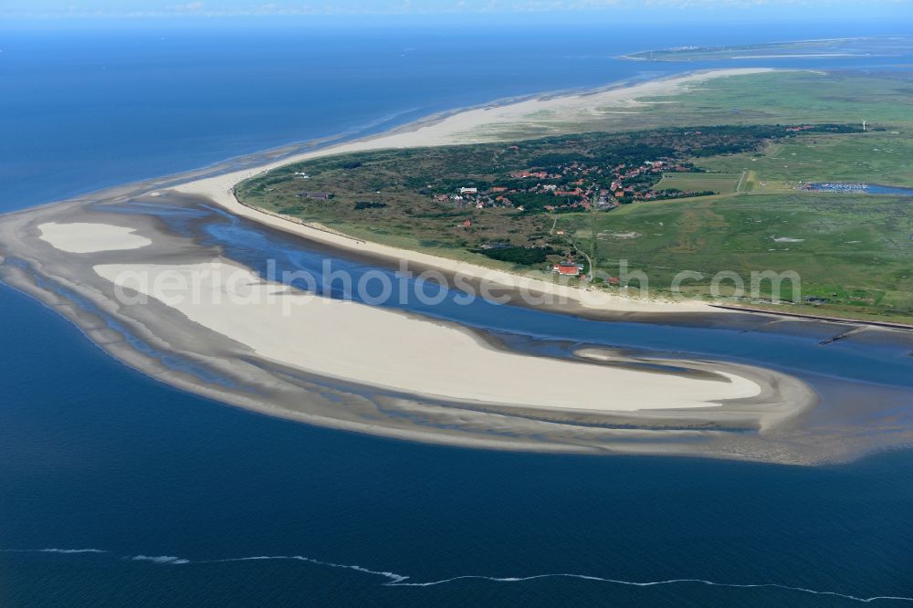 Aerial image Spiekeroog - Beach landscape on the North Sea in Spiekeroog in the state Lower Saxony